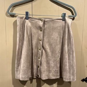 Taupe buttoned up in front skirt.